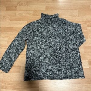 Columbia Women's Charcoal and Light Gray Turtleneck Sweater